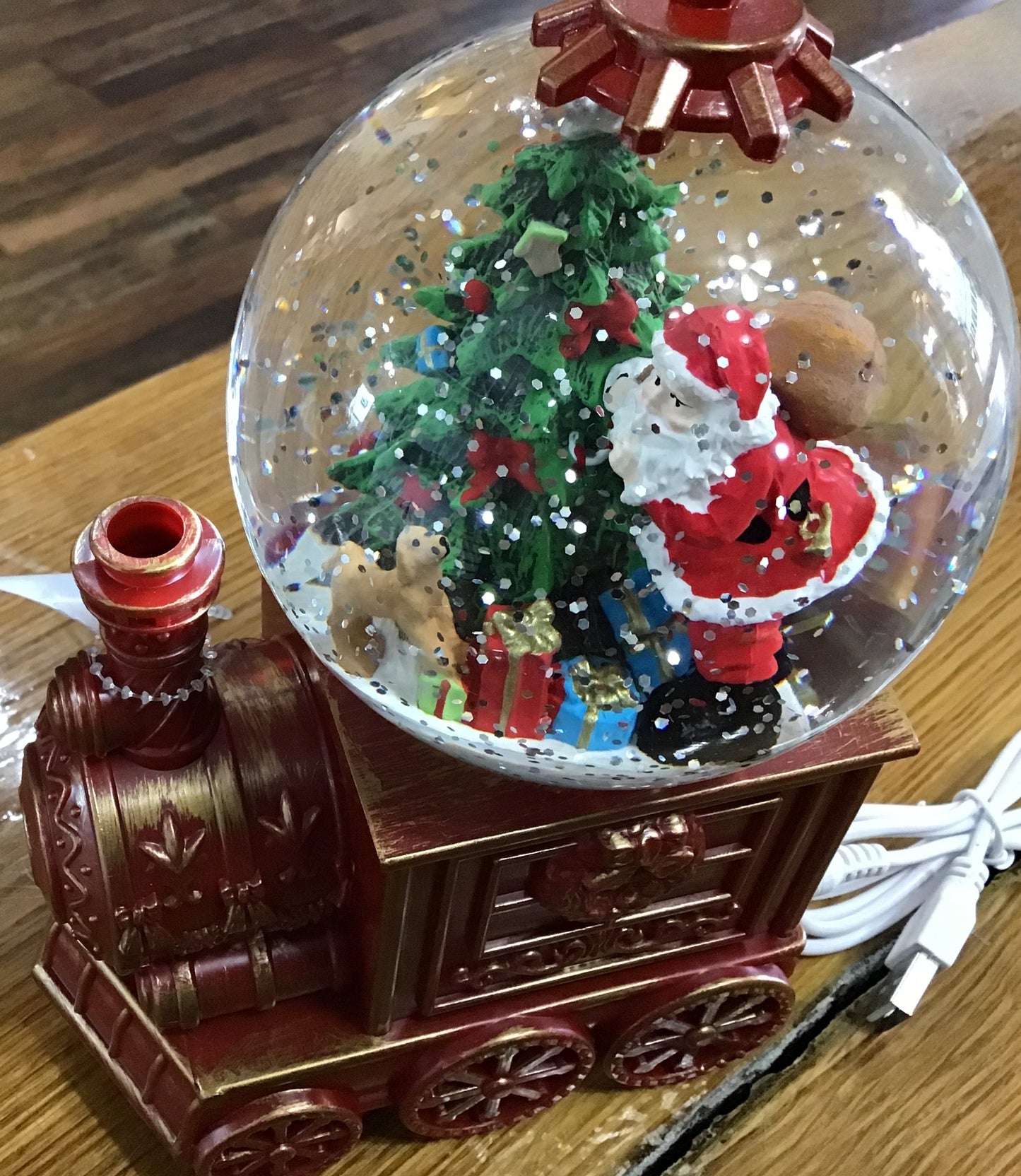Santa train shimmer 7 inches tall 4 inches wide