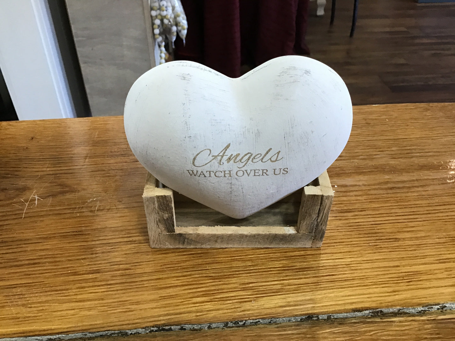 Memorial 3d wood hear angels among us