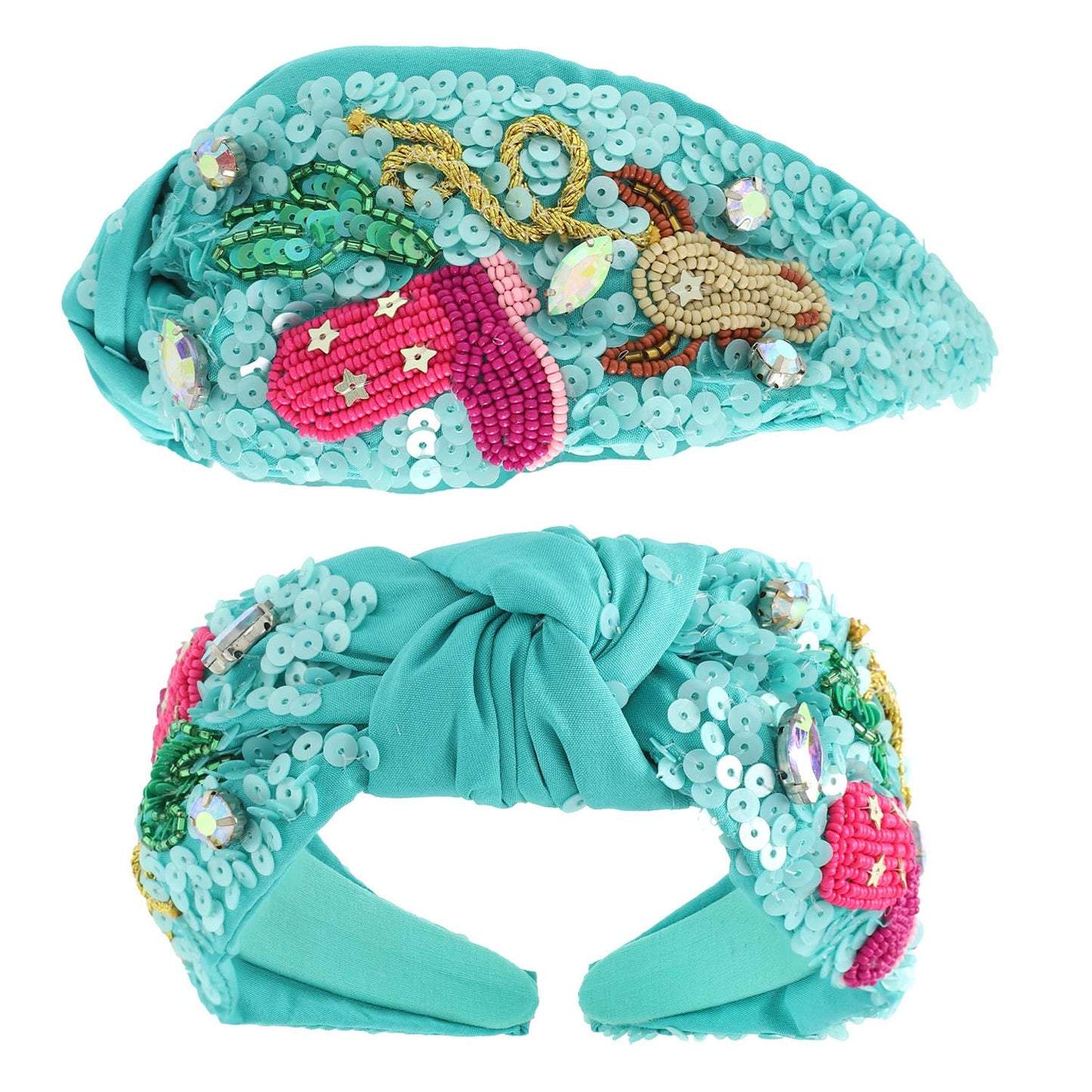 Western Sequins Embellished Top Knotted Headband
