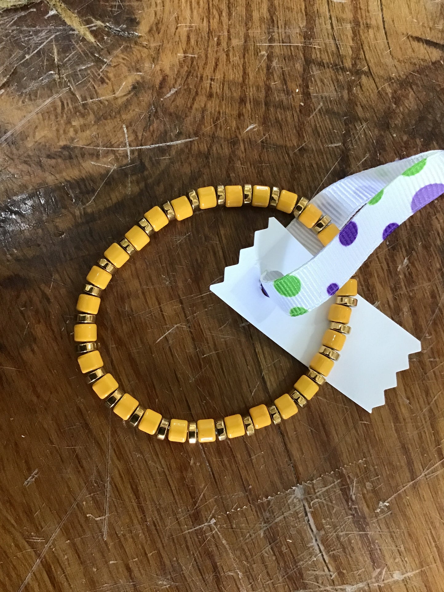 Enamel mango bracelet