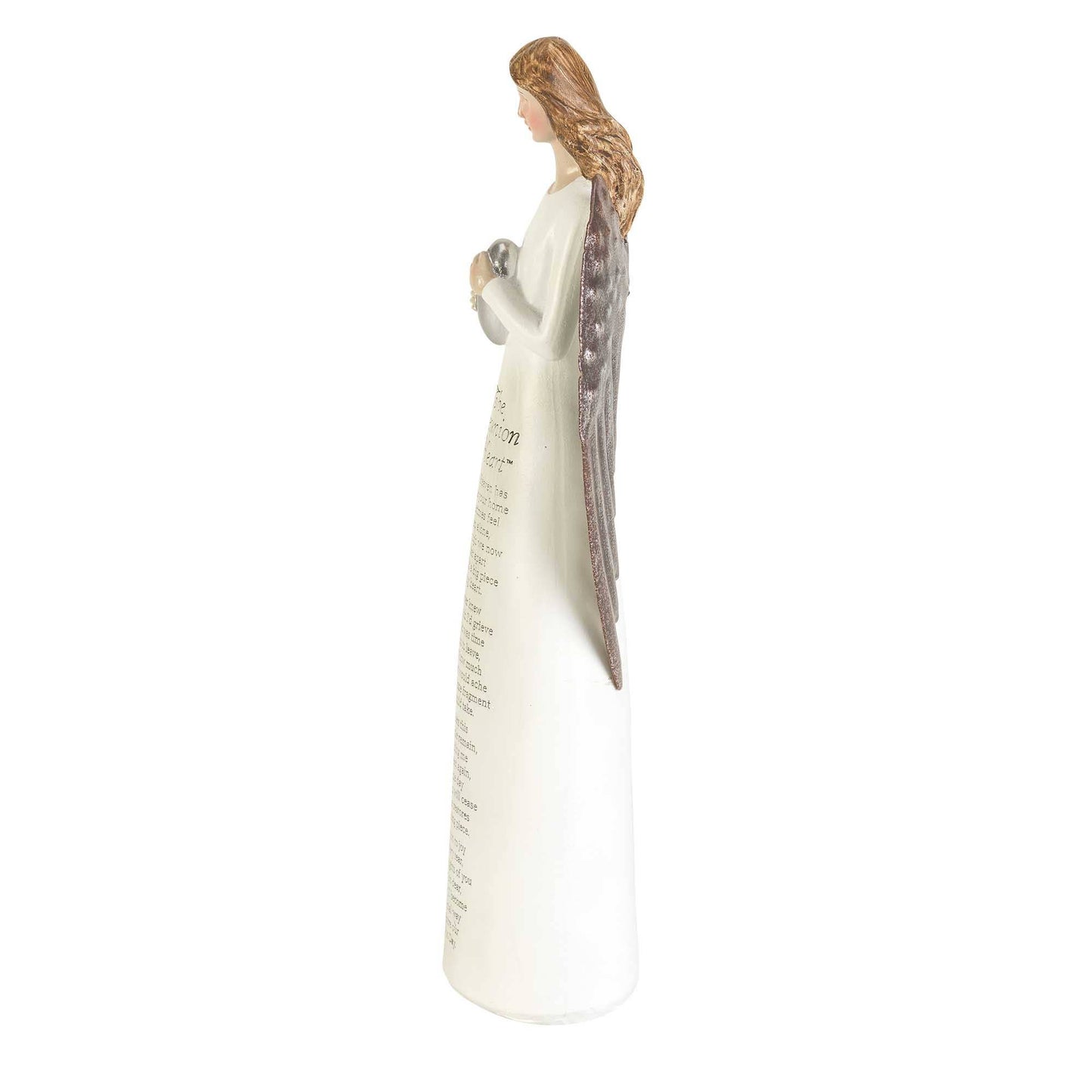 THE REUNION HEART RESIN ANGEL 10"