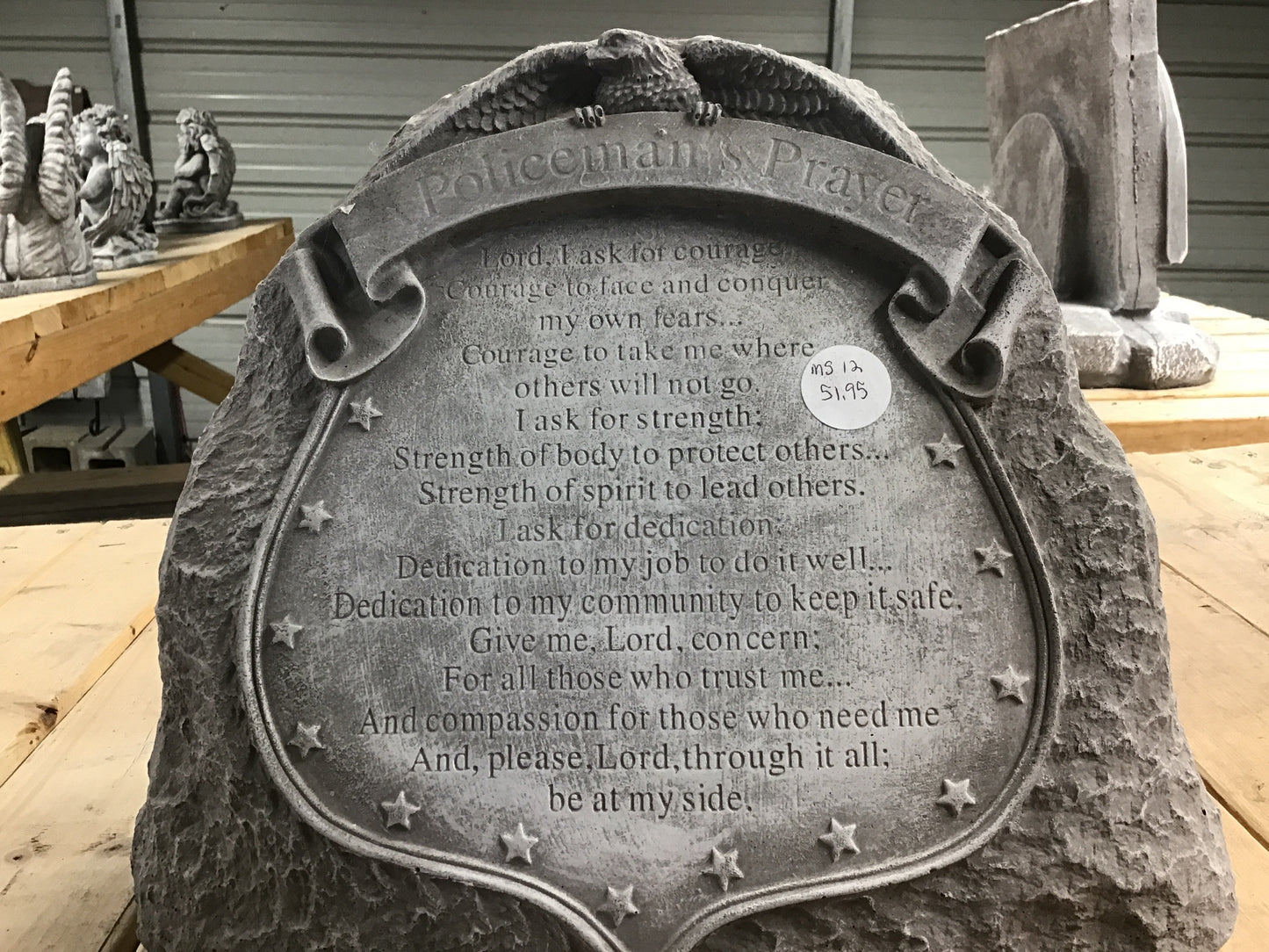 Policeman prayer rock