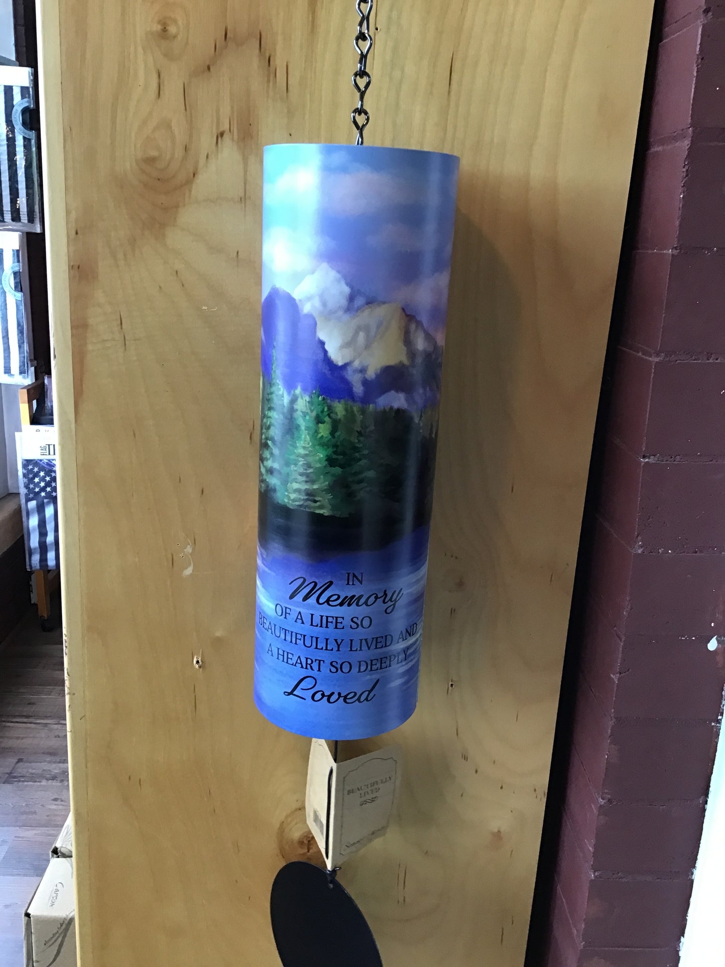Large cylinder windchime memorial beautifully lived