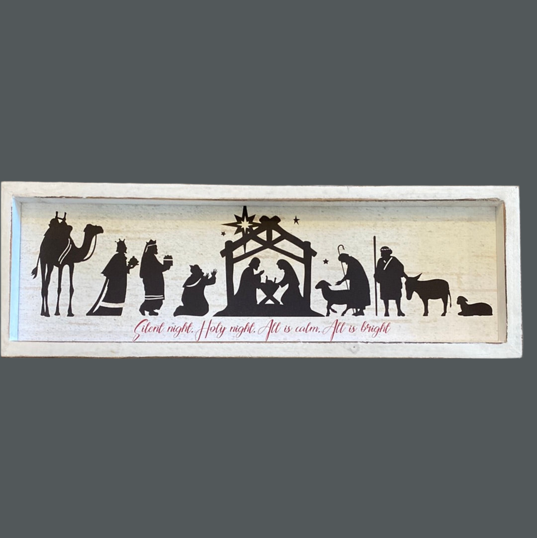 Nativity Wood Sign