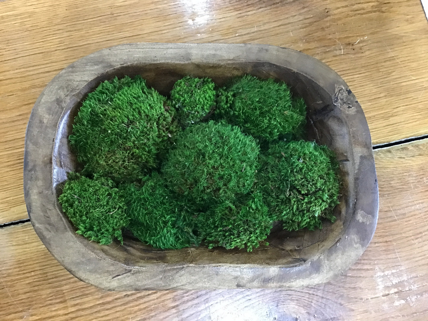 Oval wooden bowl