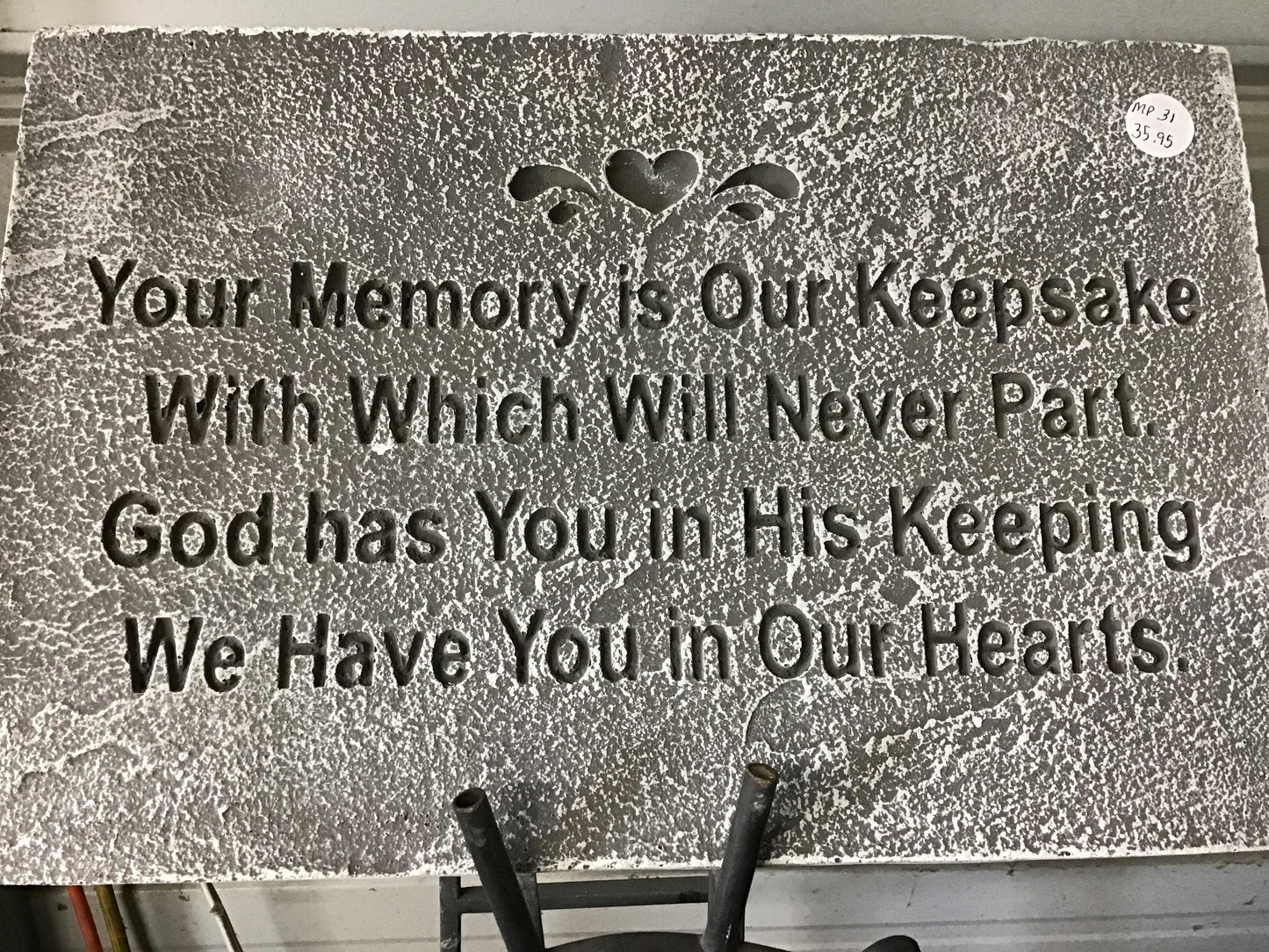 Memory is Keepsake Cement Memorial Plaque