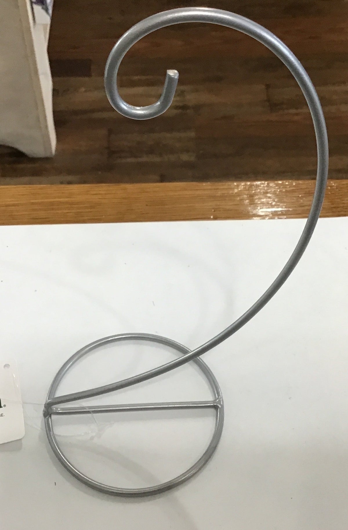 Pewter ornament stand 10 inches tall