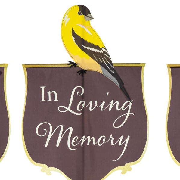 Memorial Fabric Stake with Bobbing Icon