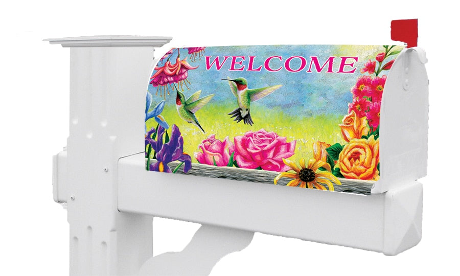 Hummingbirds Flutter Mailbox Cover