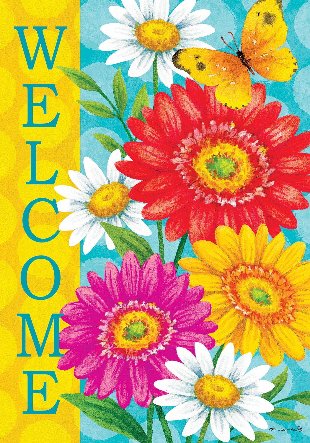 Happy Gerberas House Flag