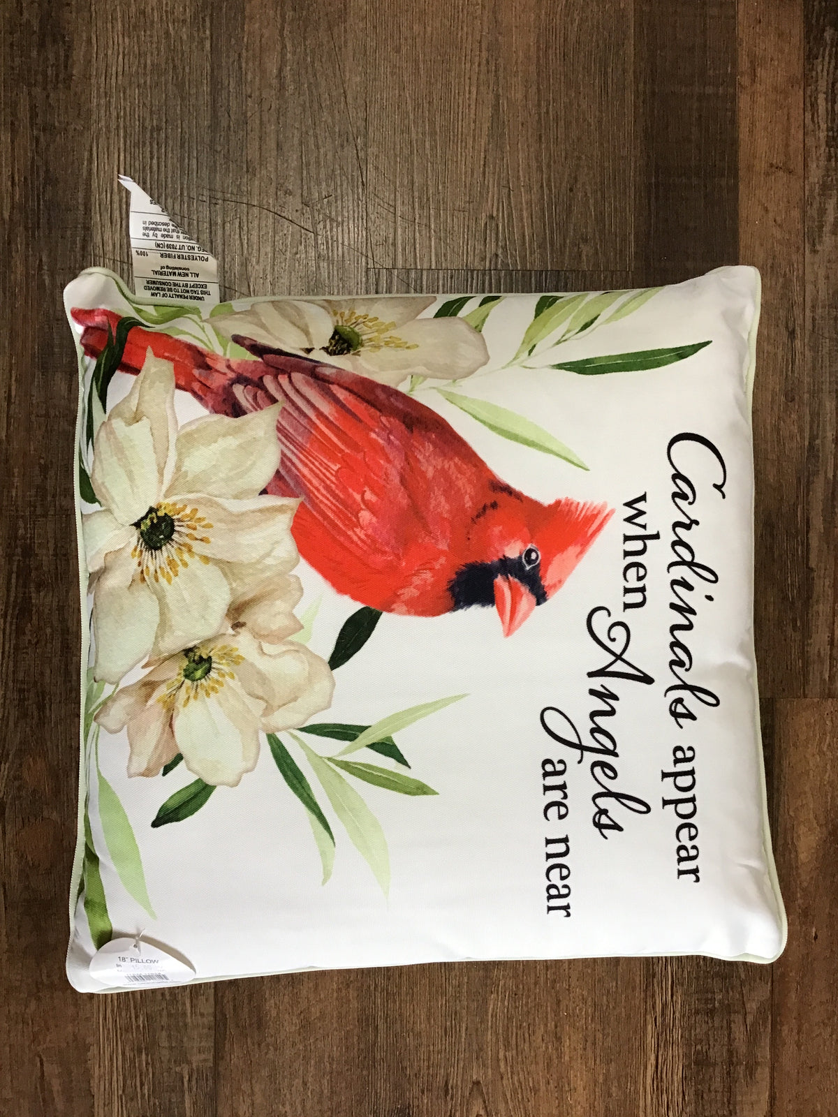 Memorial 18 inch pillow cardinals
