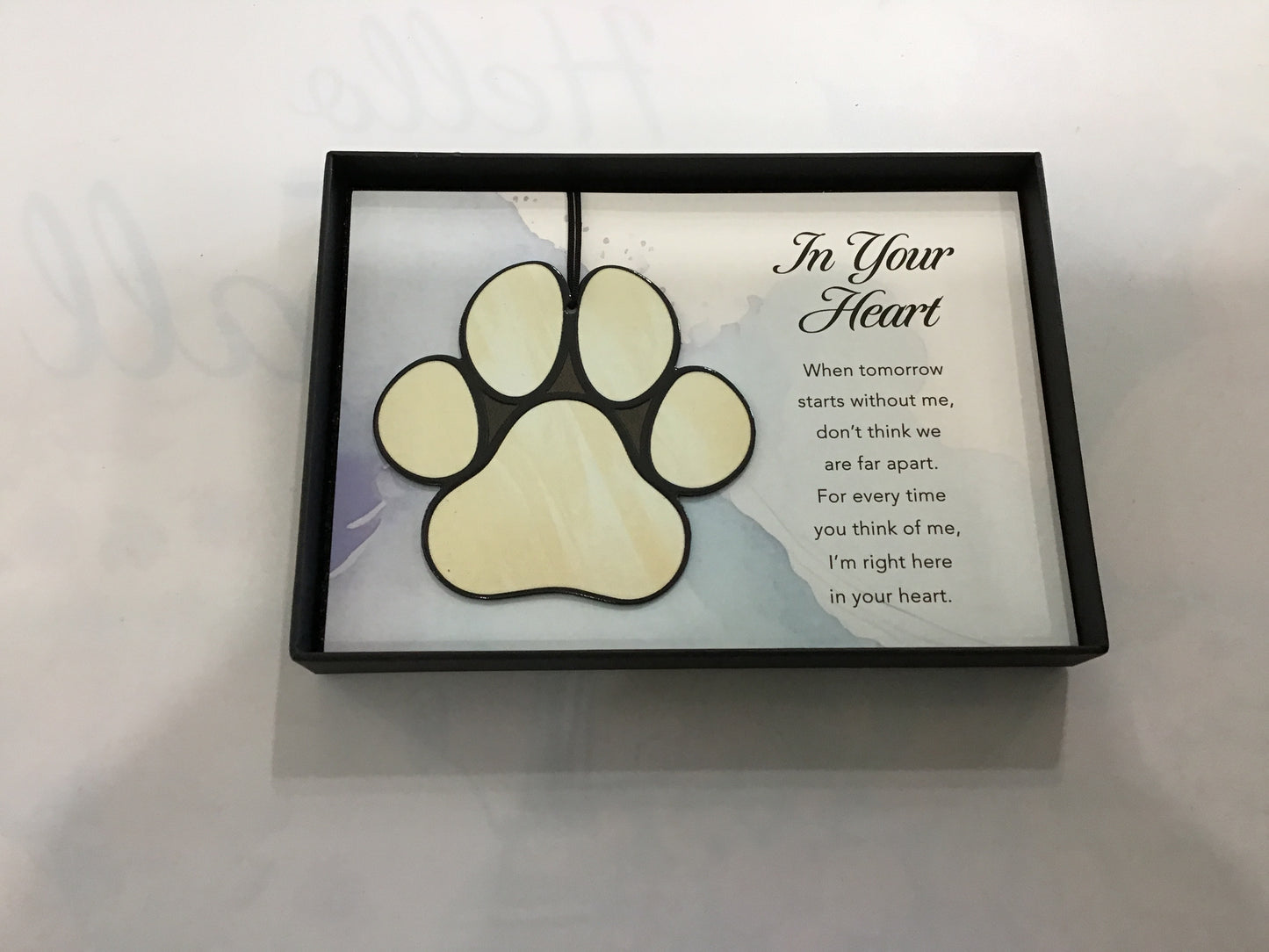 Pet memorial paw print ornament