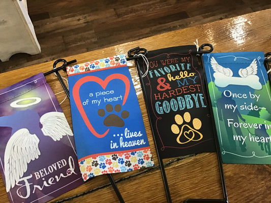 Pet memorial mini flag