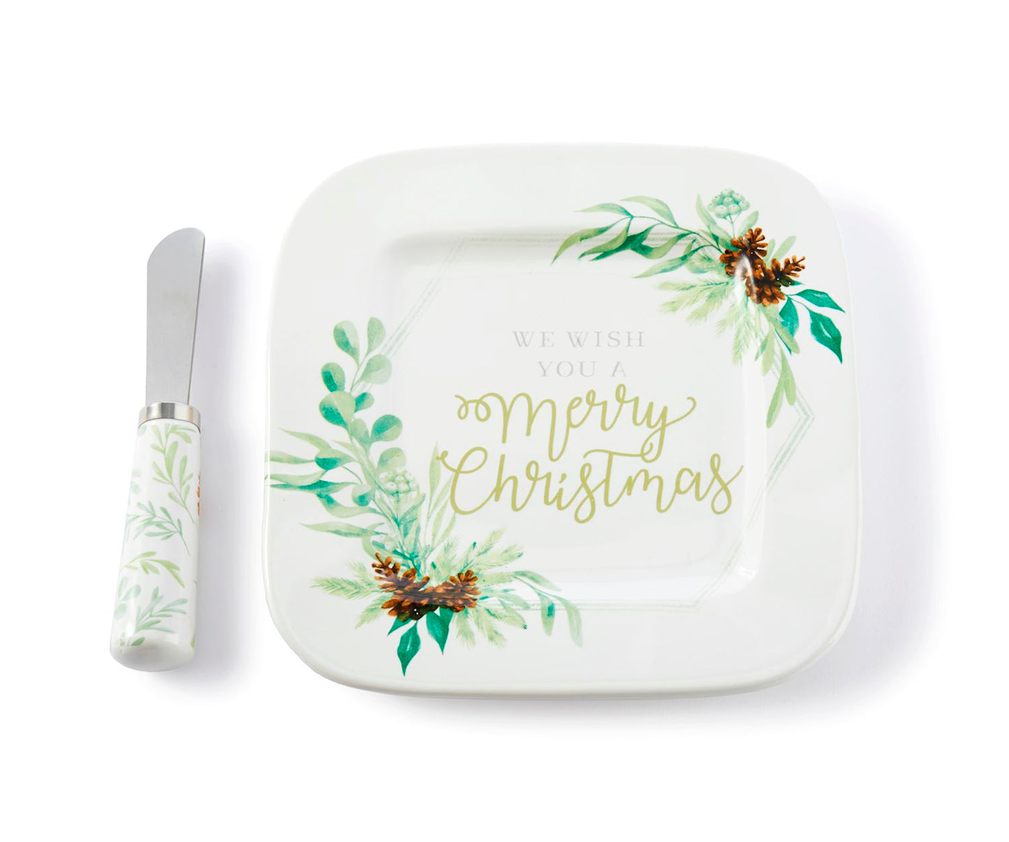 Merry Christmas Plate With Spreader