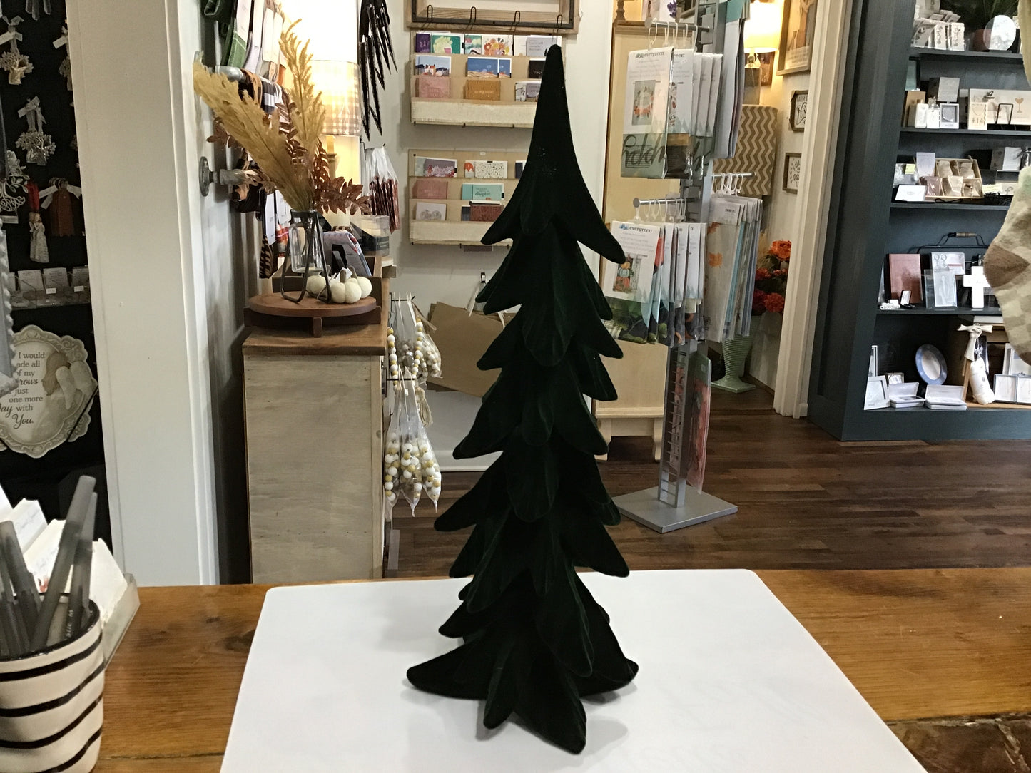 Large flocked tree