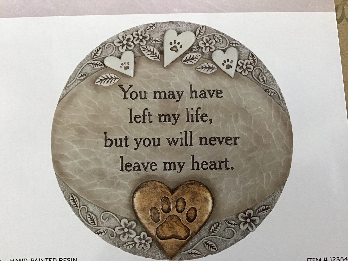 Pet memorial stepping stone