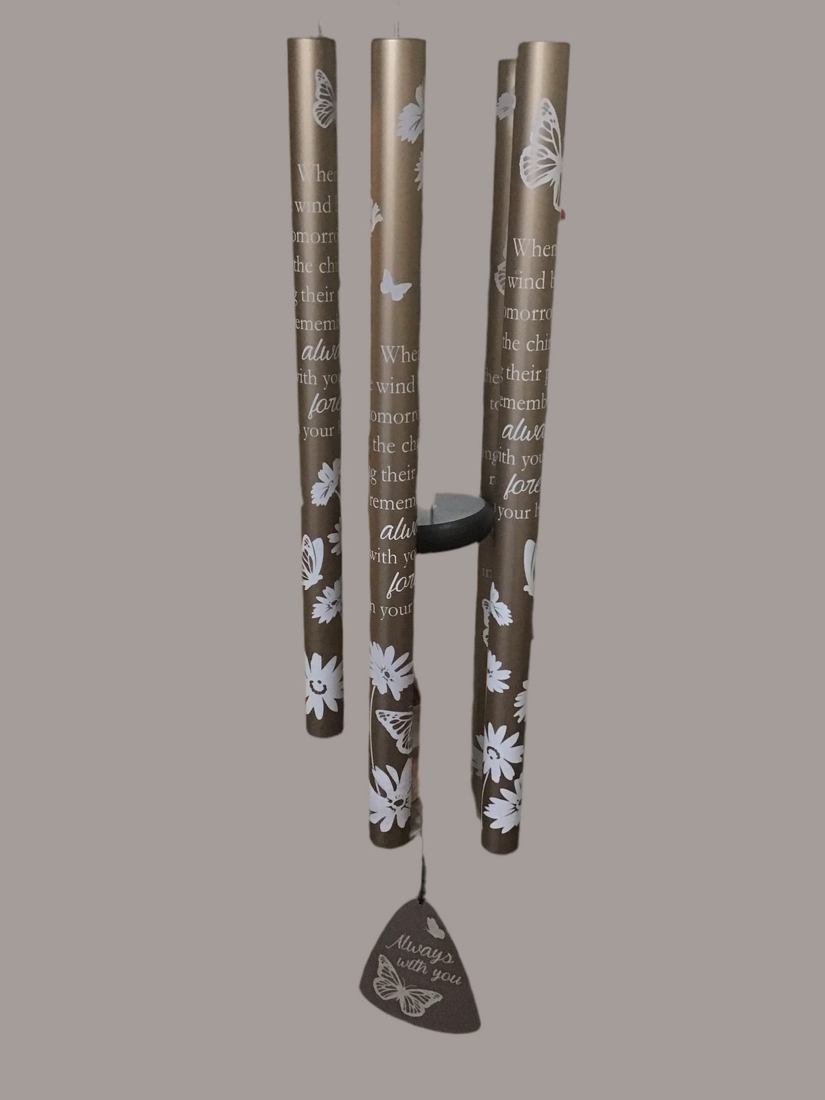 44 inch bronze color windchime always with you memorial