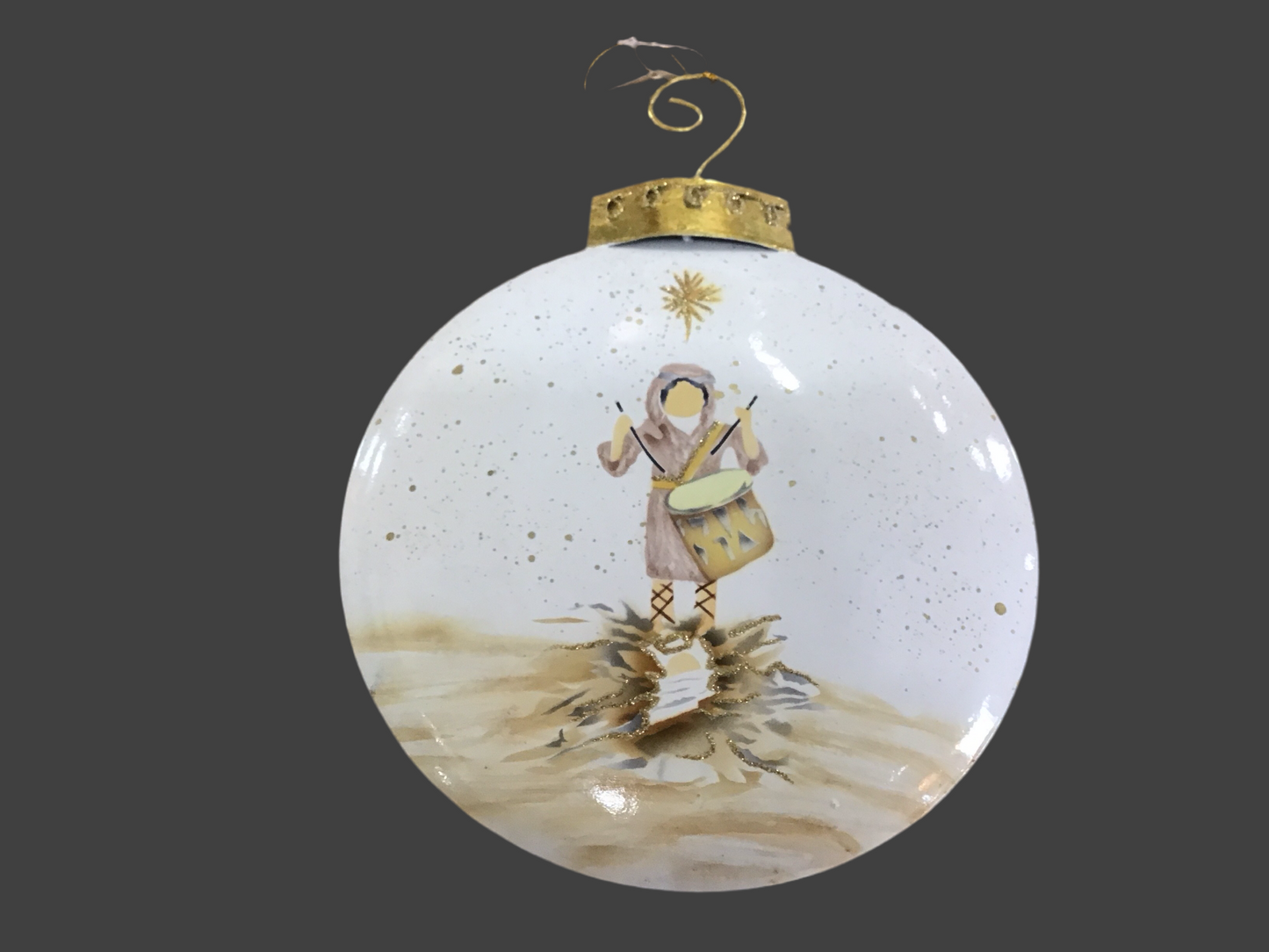 Hand painted drummer boy large oversized ornament