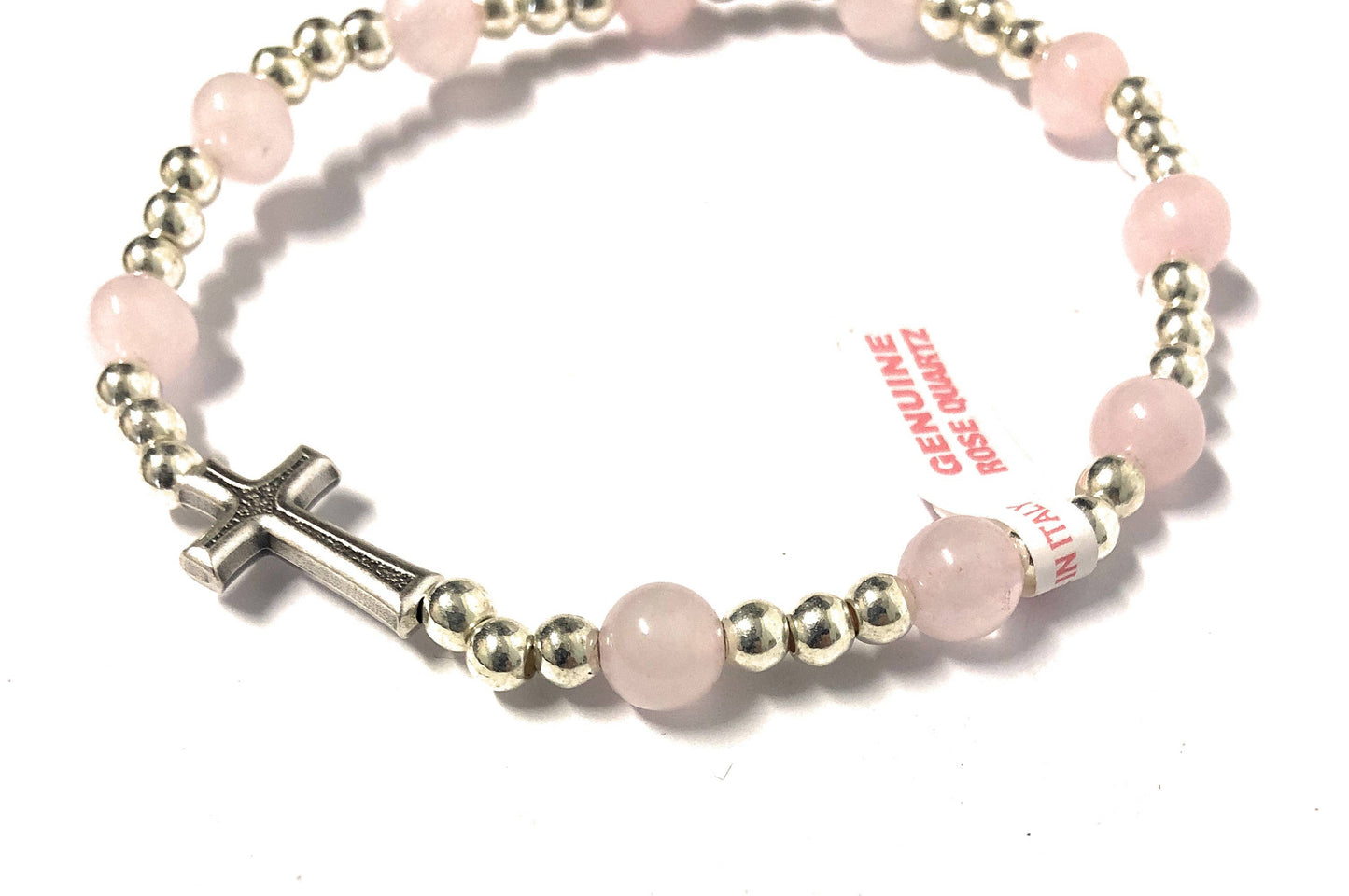 Real Rose Quartz Bracelet mm. 6