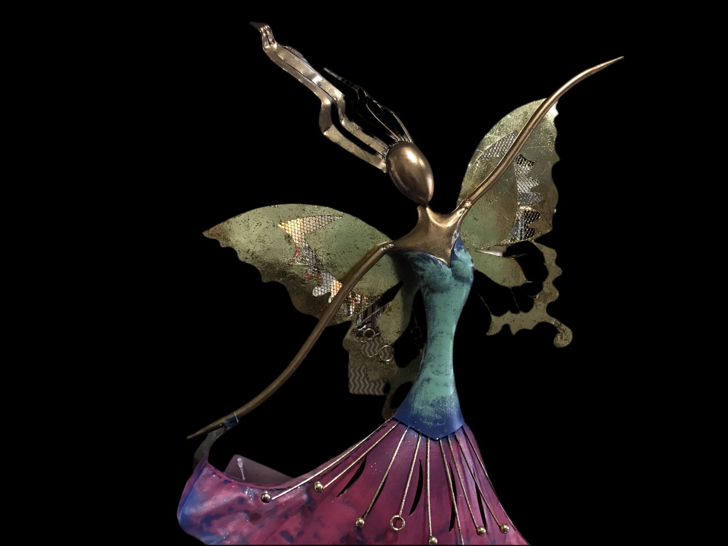 Metal bronze angel fairy statue 36 inches tall