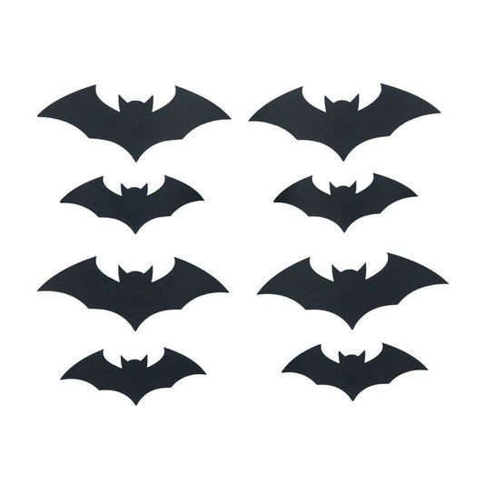 50447 - 7x2 & 9x3  PAPER BATS 16 pcs,  HALLOWEEN Decor