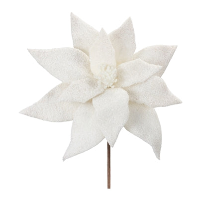 Poinsettia Stem - White