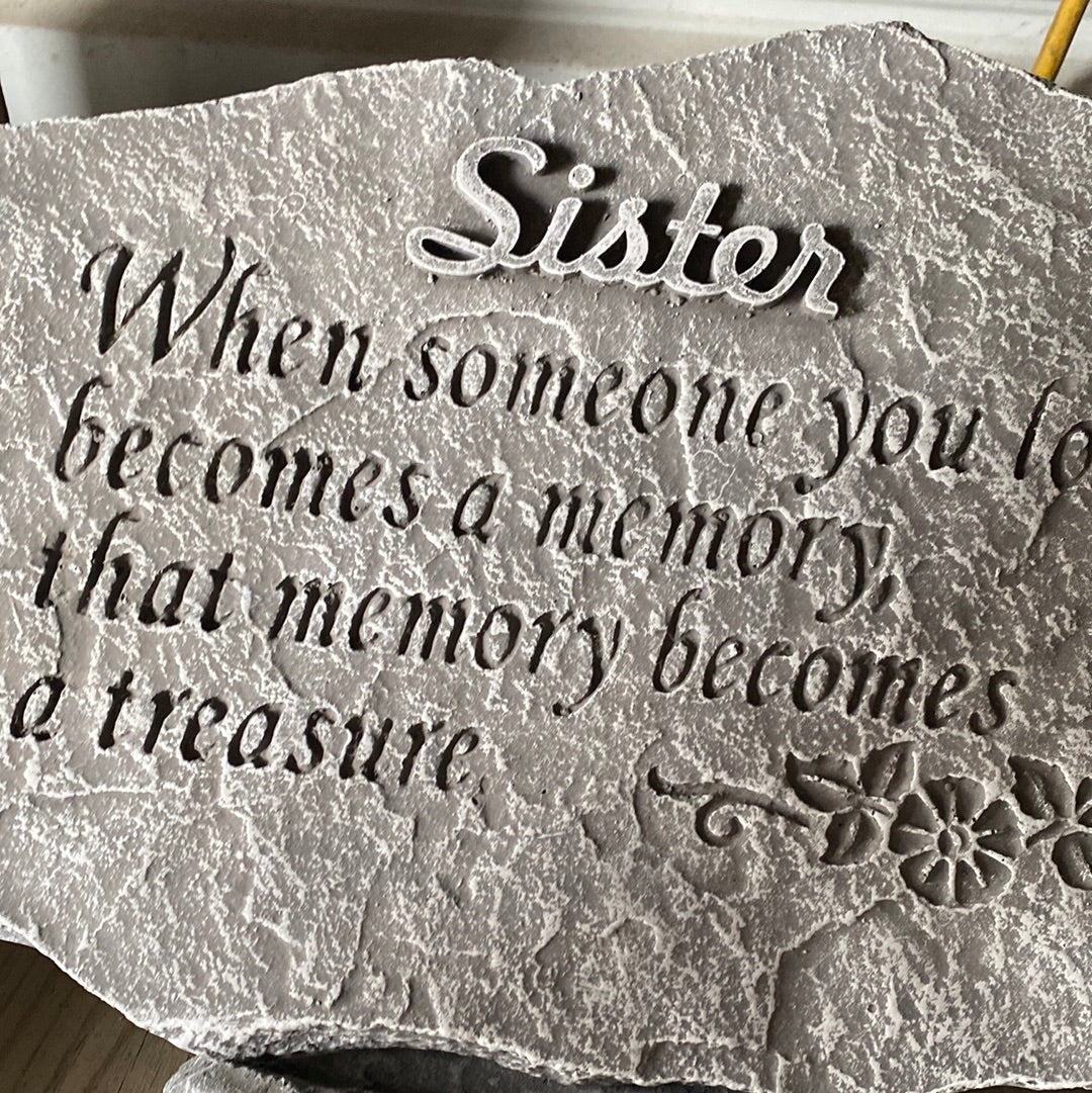 Sister Cement Plaque