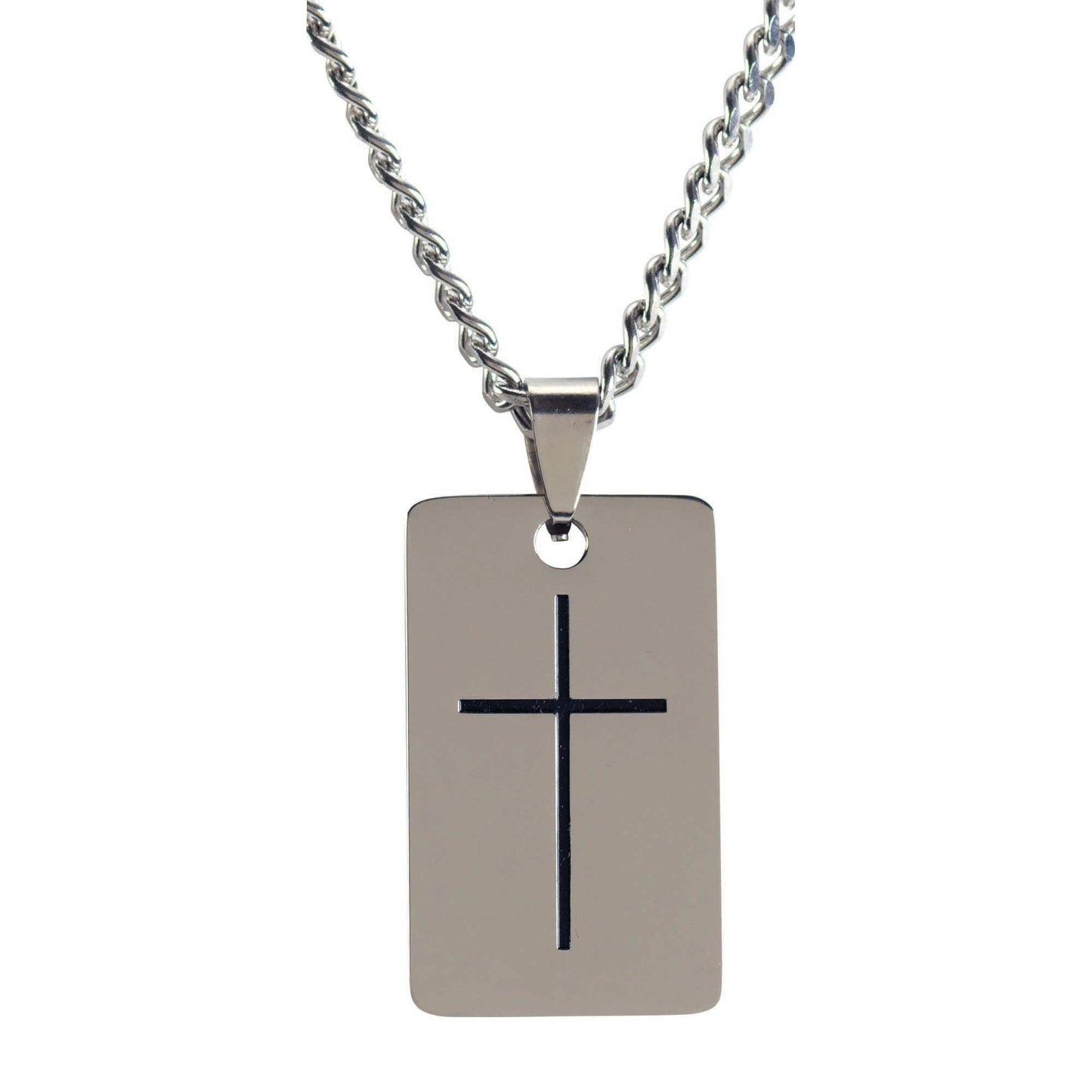 Necklace Dog Tag Stainless Steel Jer.17:7