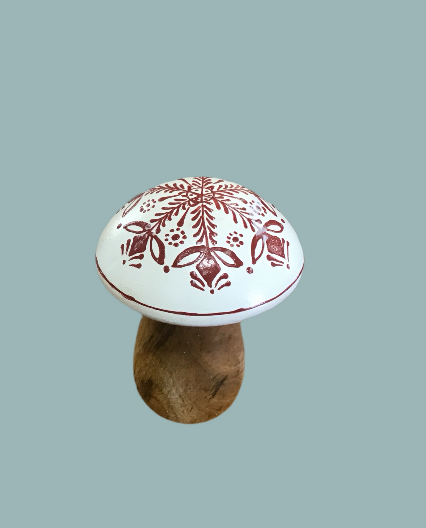 Medium red snowflake mushroom