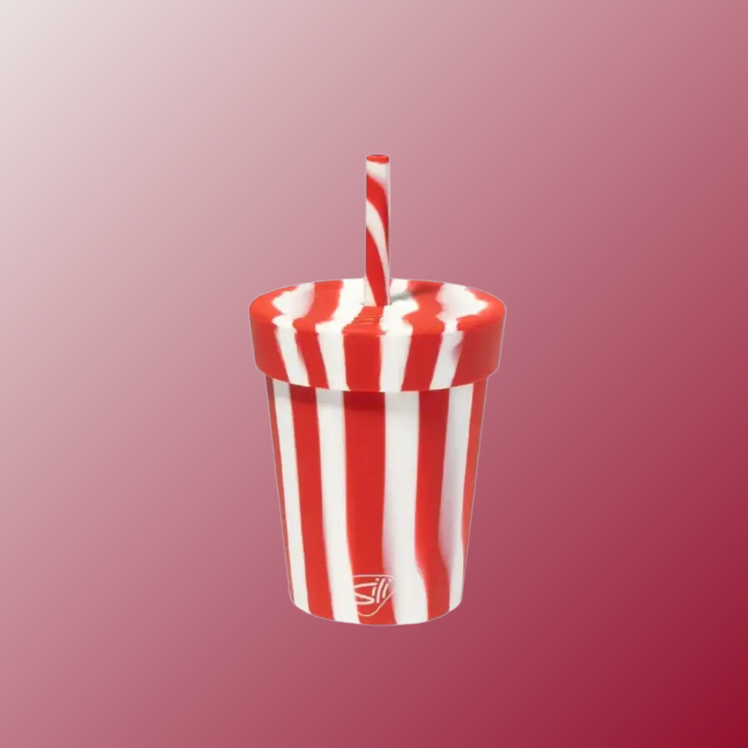 8 oz Kids Silipint Silicone Straw Tumbler - Peppermint