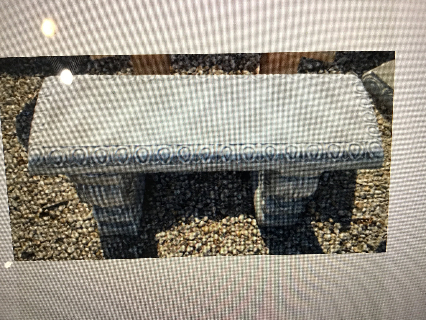 BEN 10 Large fluted straight cement bench