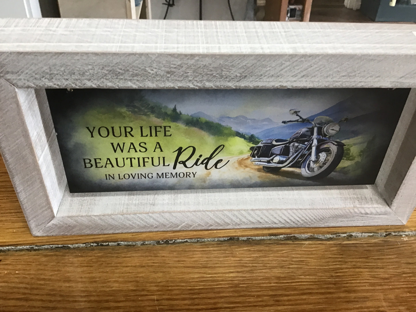 Memorial motorcycle plaque