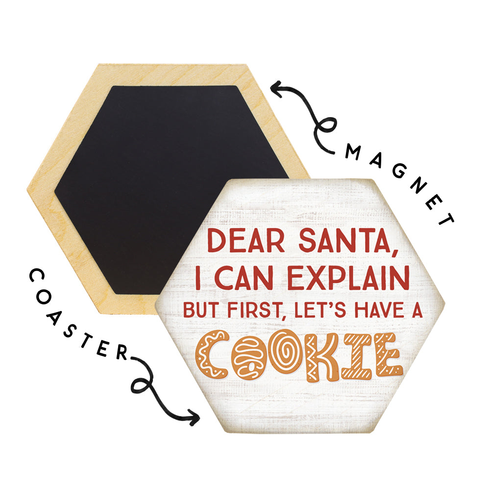 Santa Cookie Coaster Magnet