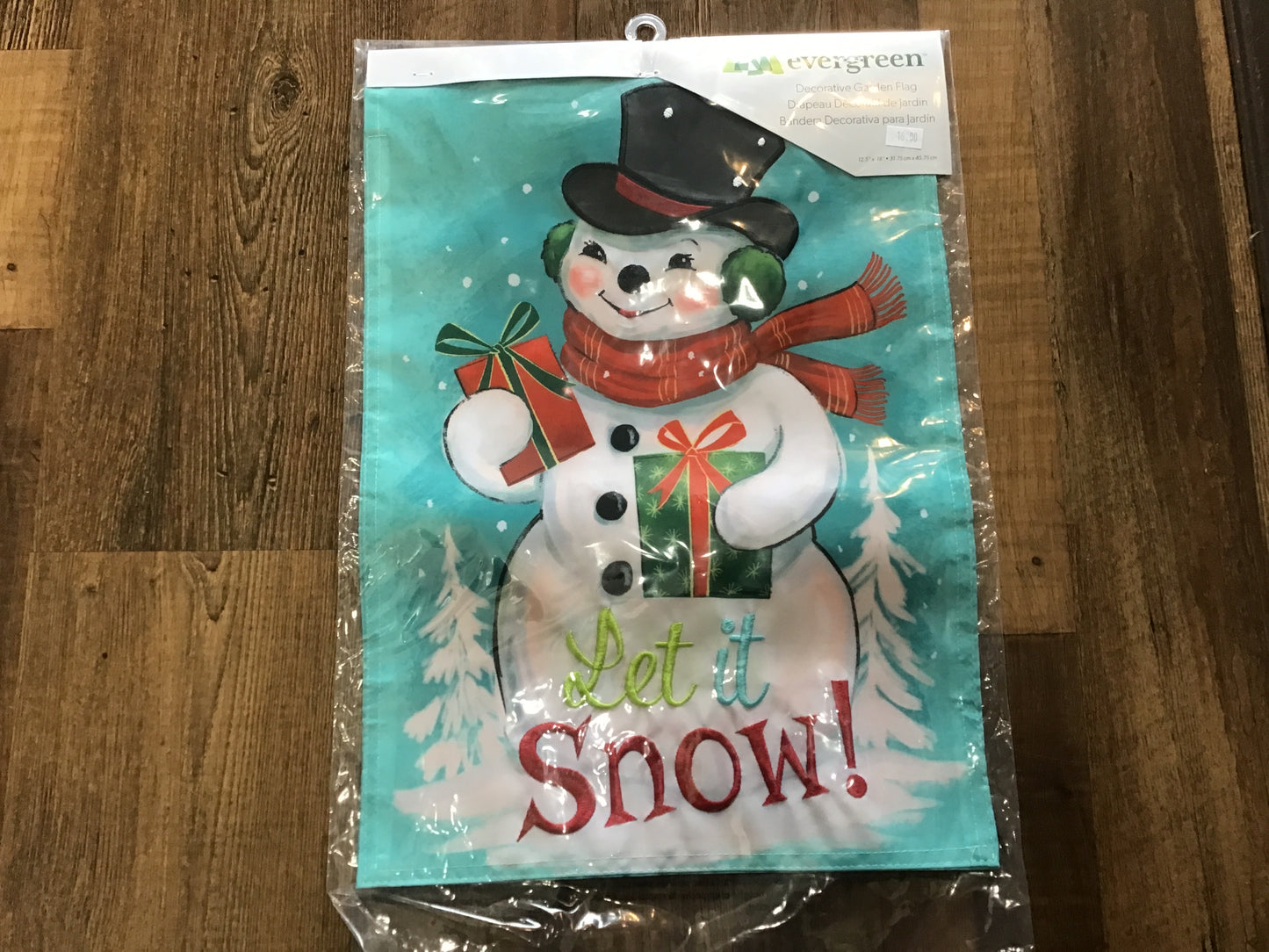 Garden flag Christmas snowman