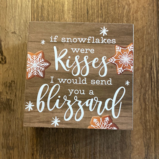 Christmas Wood Block Sign