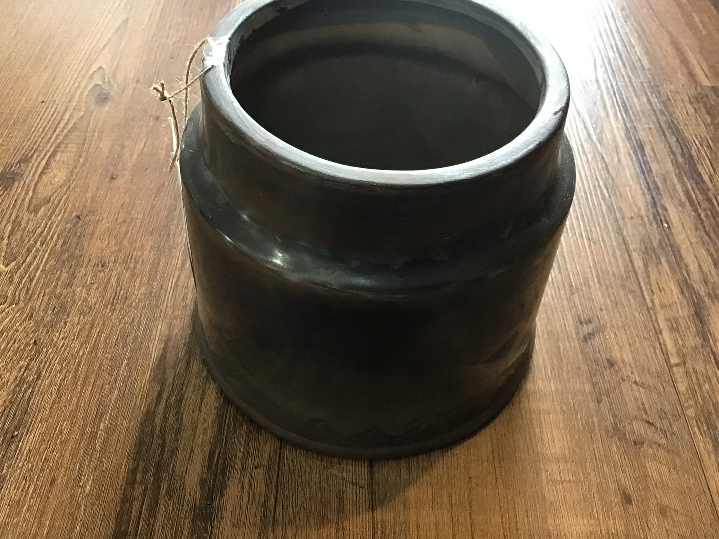 Smoked glazed pottery arts and crafts vase