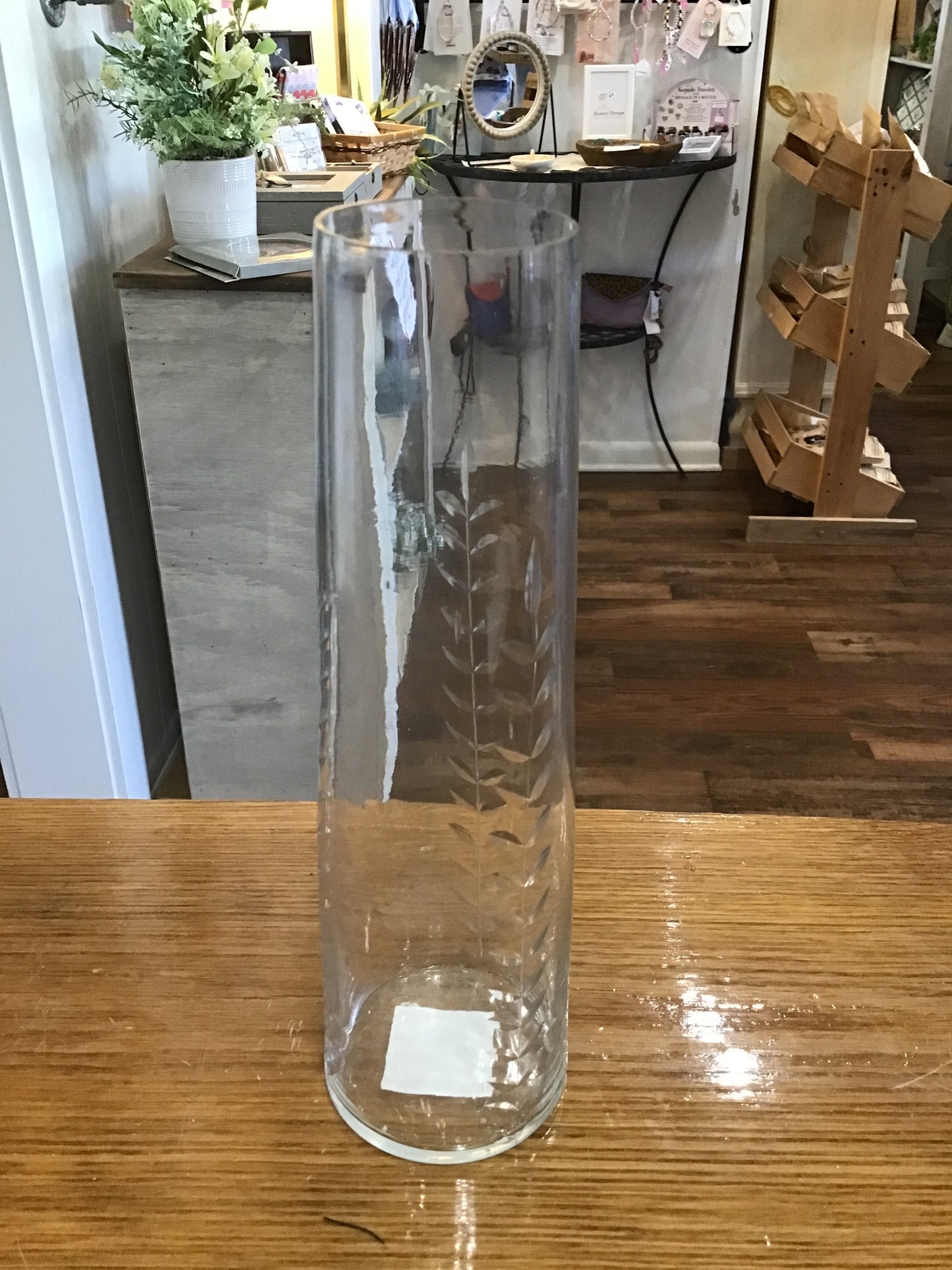 Clear thin vase