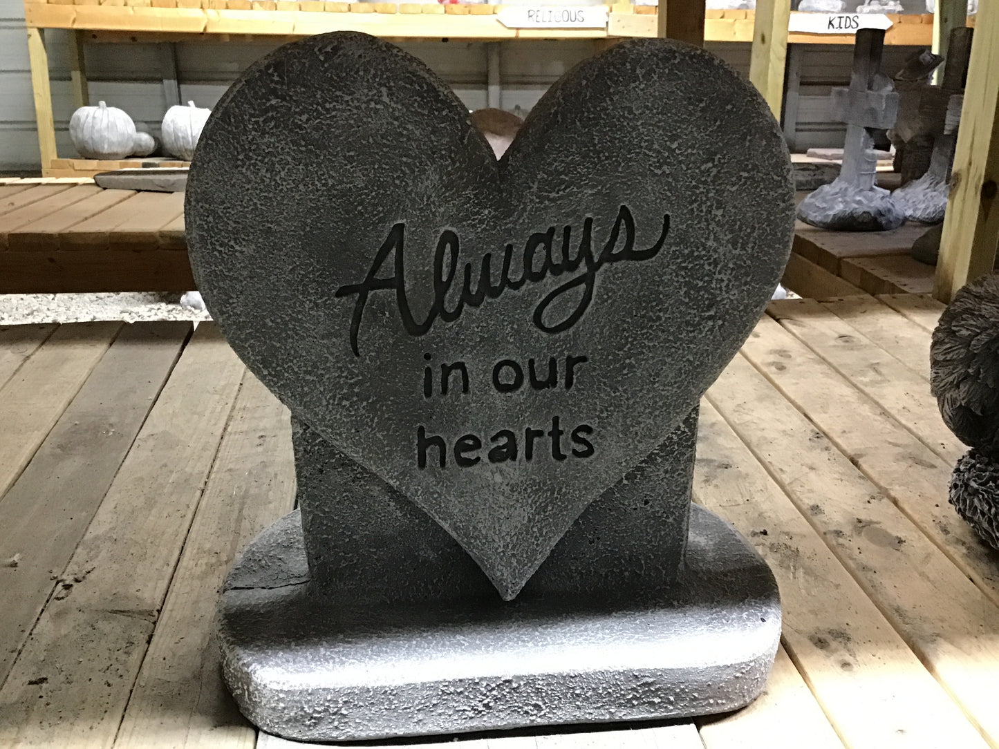Large Heart Cement Stand