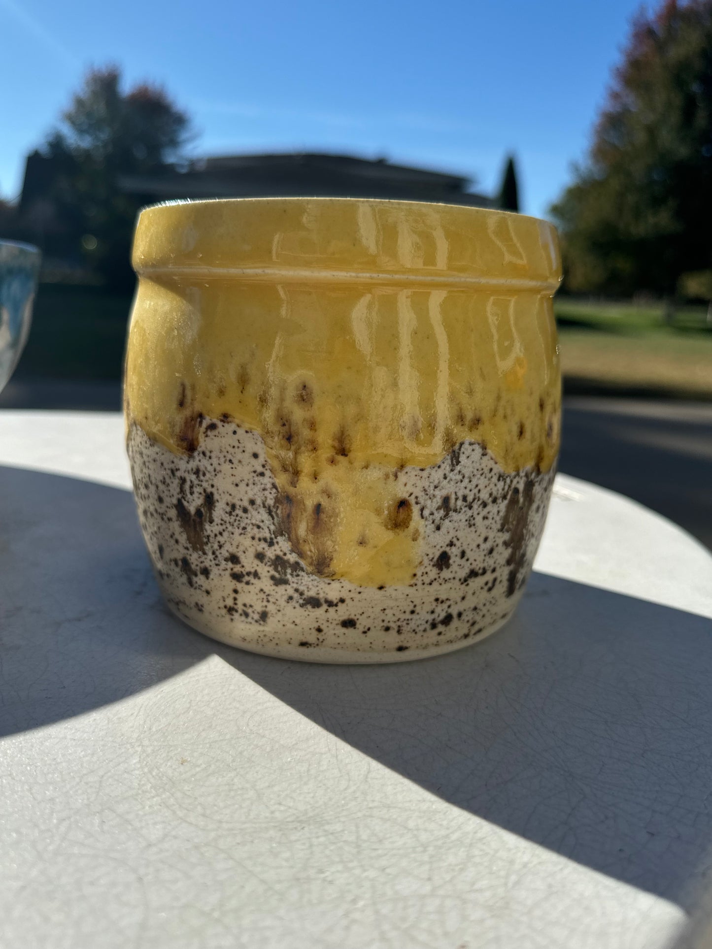 Yellow and Brown Pot