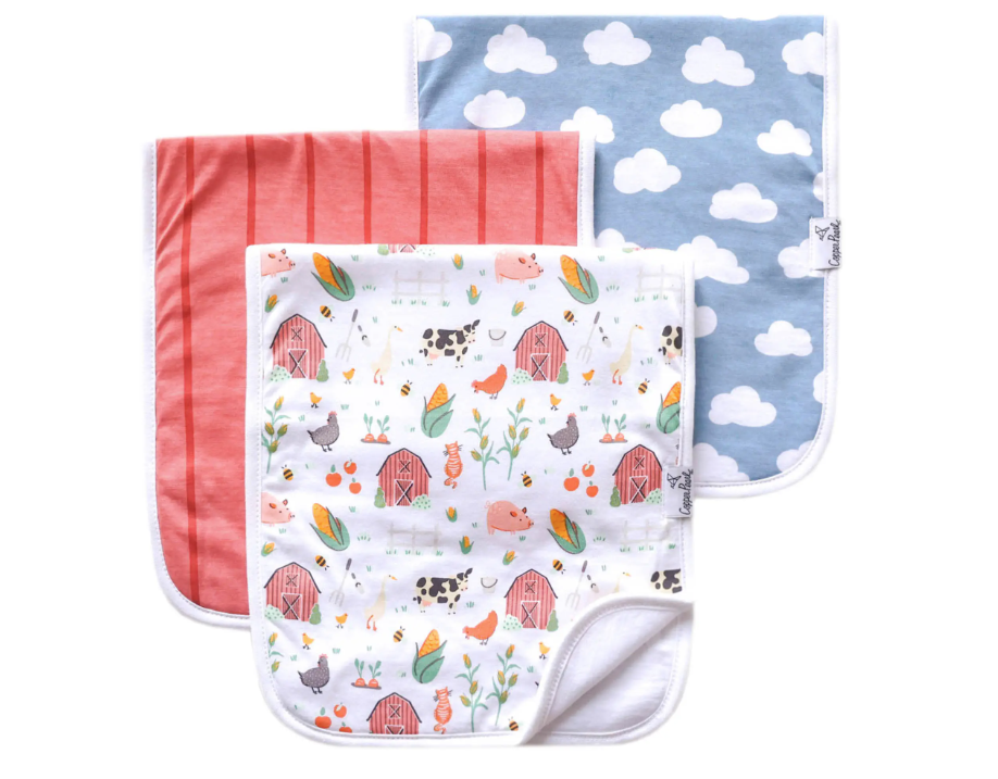 Copper Pearl Burp Cloth Set