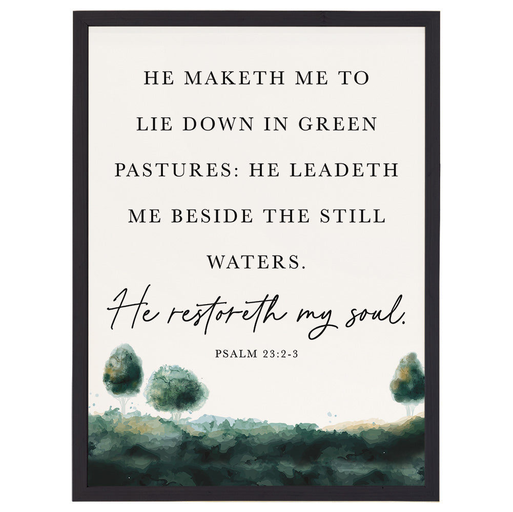 Restoreth My Soul Wood Sign