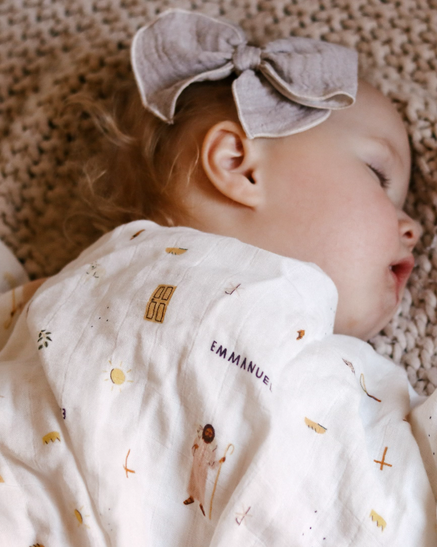 Catholic Muslin Swaddle Baby Blanket