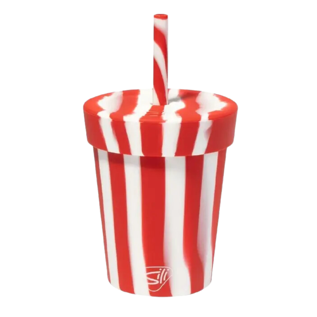 8 oz Kids Silipint Silicone Straw Tumbler - Peppermint
