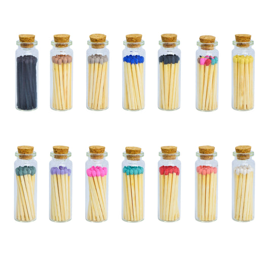 Small Match Bottles - Safety Matches in Jars with Striker