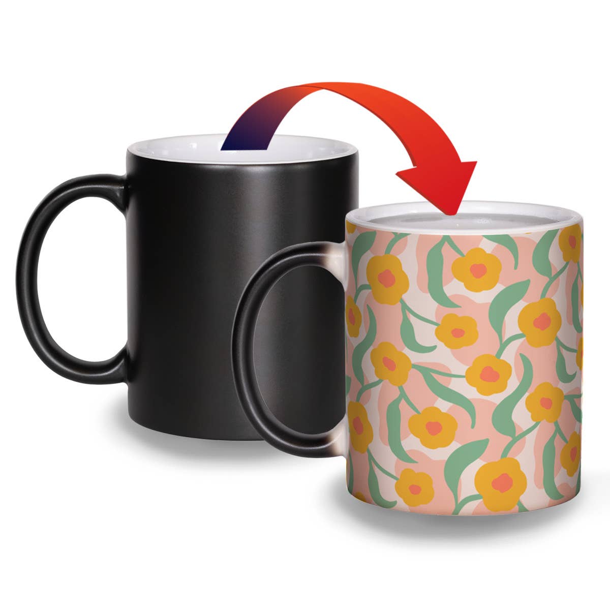 Matte Color Changing Mug - Retro Sister
