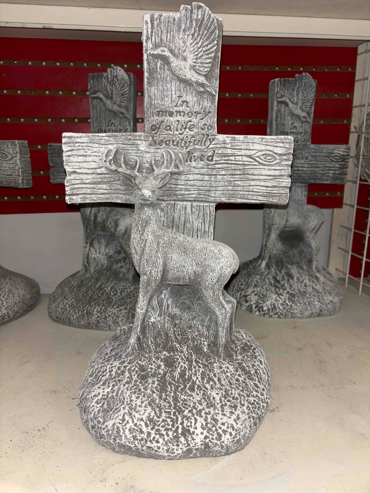 Deer Cement Cross