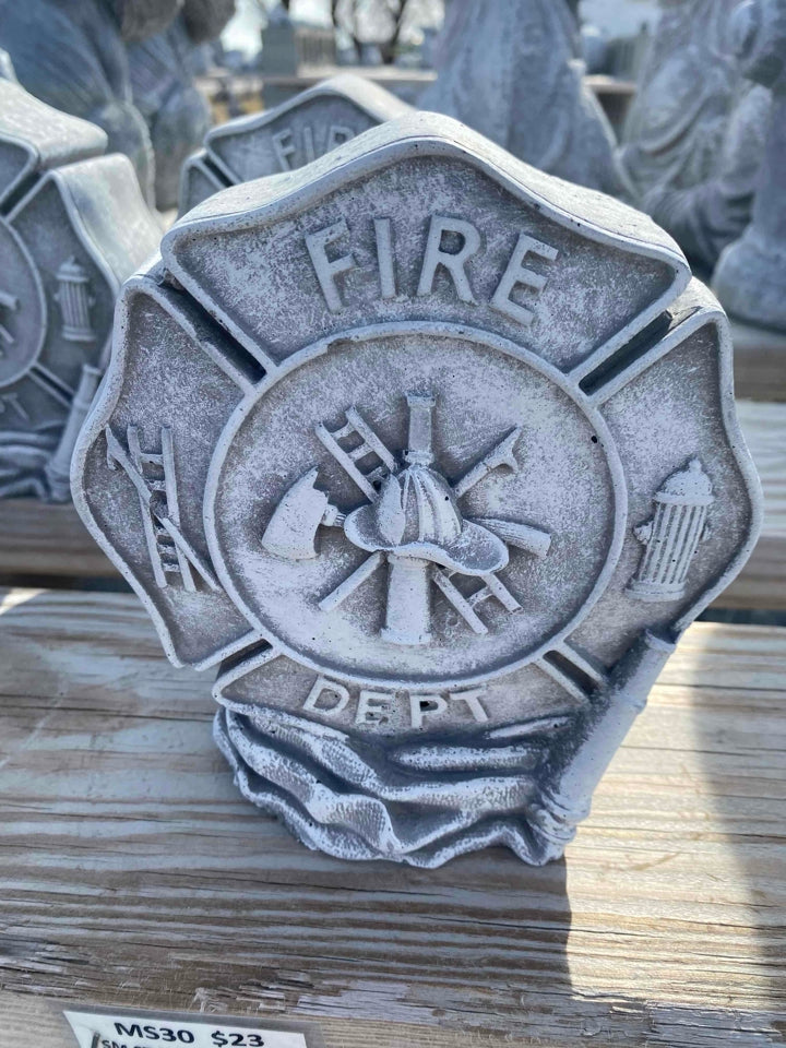 Small Cement Fire Department Emblem