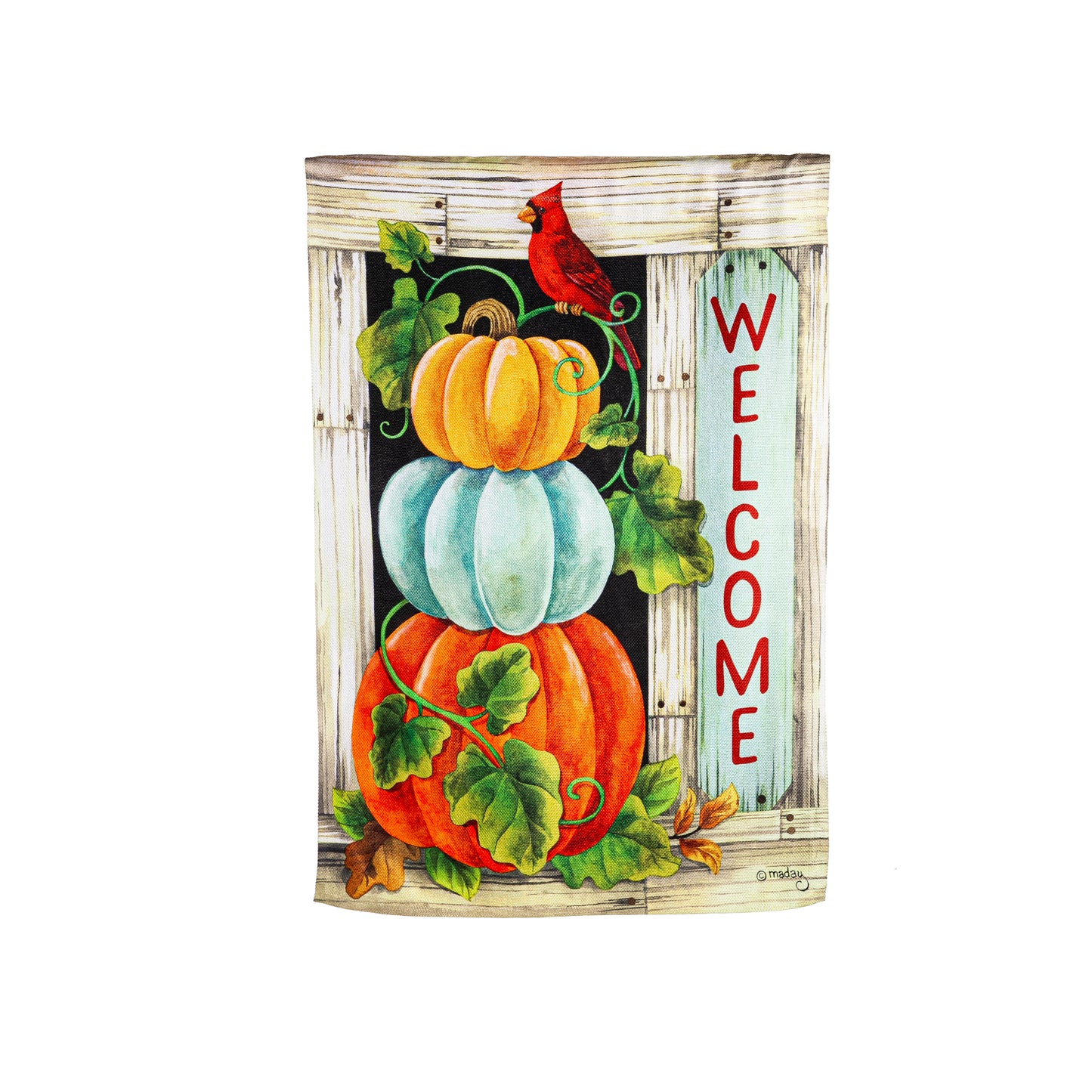 Pumpkin Stack Textured House Flag