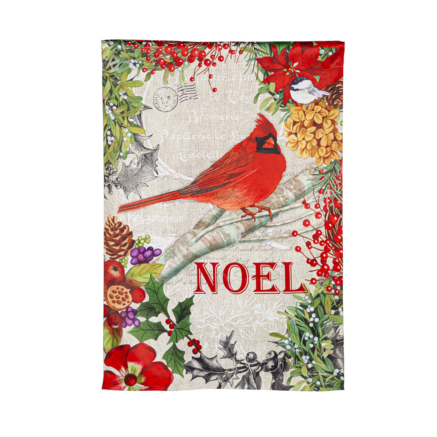 Christmas Meadow Suede House Flag