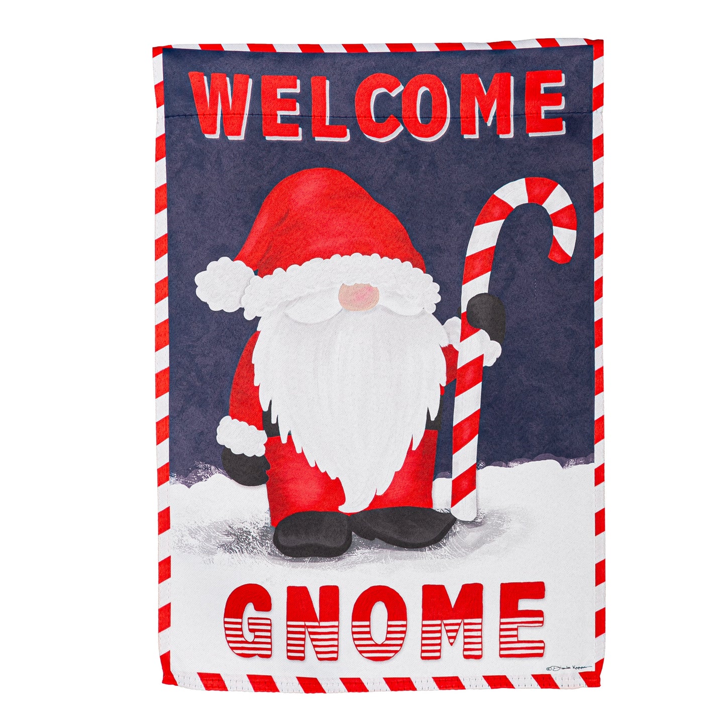 Santa Gnome Garden Flag